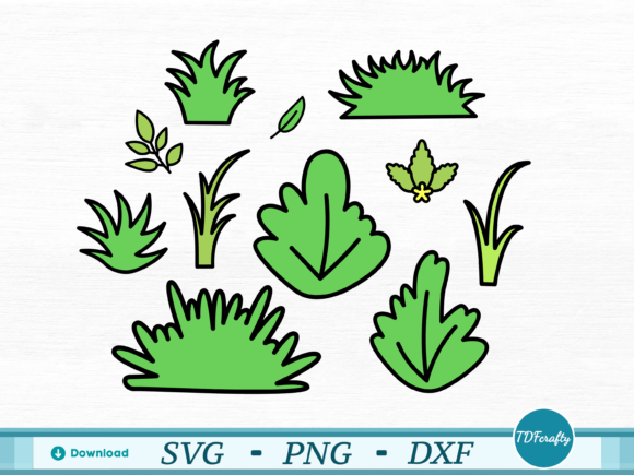 Cartoon Bushes and Leaves Color: A Digital Asset for Modern Design