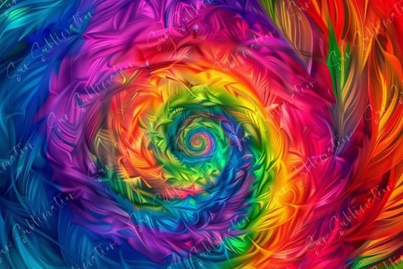 Dynamic Energy in Design: The Vibrant Color Swirl Aesthetic