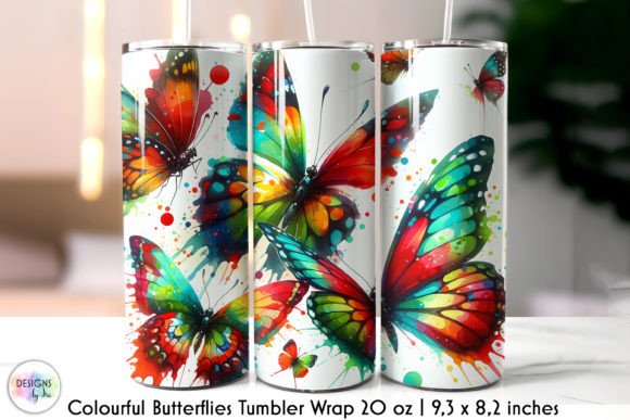 Watercolour Colourful Butterflies: A Design Asset for Vibrant Branding