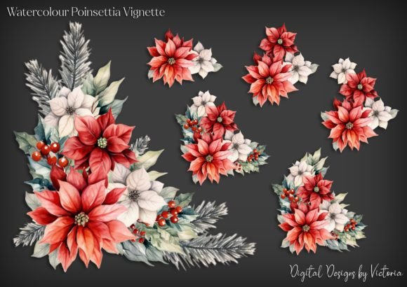Watercolour Poinsettia Vignette: A Designer's Guide