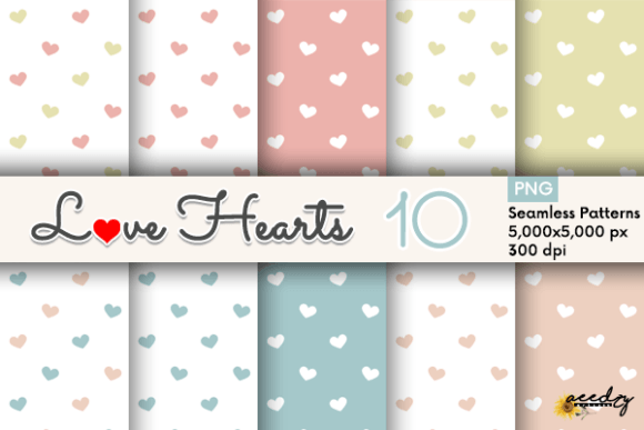 White Heart in Funny Color: A Playful Digital Paper Pack for Creative Projects